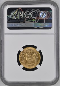 10 Sucres Ecuador 1899 MS 62