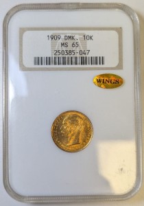 10 Kroner - Frederik VIII - 1909 MS 65